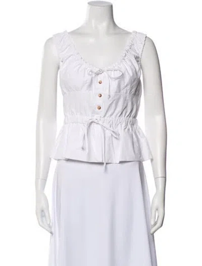 Pre-owned Ciao Lucia Square Neckline Sleeveless Blouse In Gray