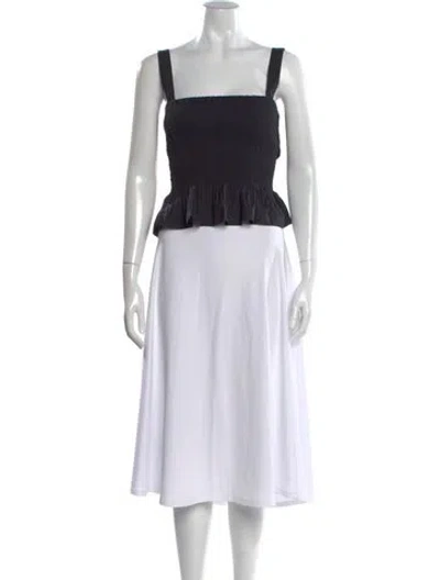 Pre-owned Ciao Lucia Square Neckline Sleeveless Crop Top In Black