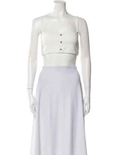 Pre-owned Ciao Lucia Square Neckline Sleeveless Crop Top In Neutral