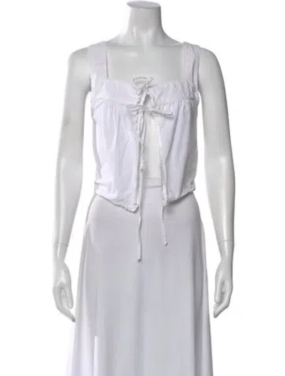 Pre-owned Ciao Lucia Square Neckline Sleeveless Crop Top In Neutral
