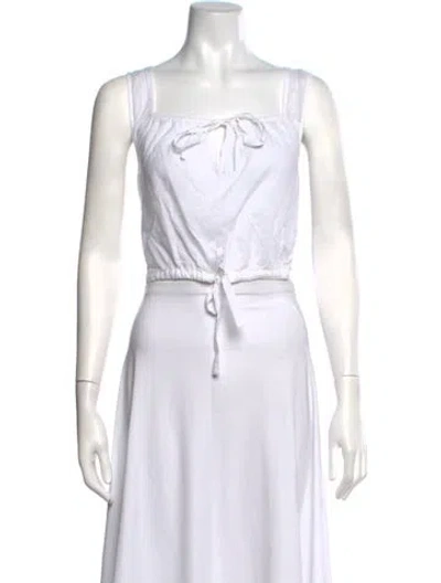 Pre-owned Ciao Lucia Square Neckline Sleeveless Crop Top In Neutral