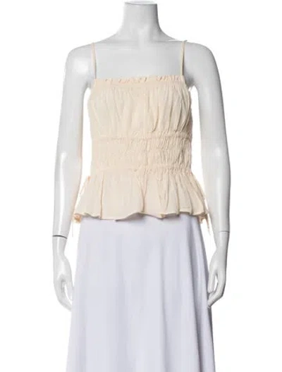 Pre-owned Ciao Lucia Square Neckline Sleeveless Crop Top In Orange