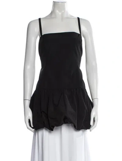 Pre-owned Ciao Lucia Square Neckline Sleeveless Top In Black