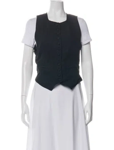 Pre-owned Ciao Lucia Square Neckline Sleeveless Top In Black