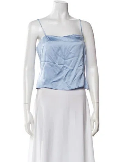 Pre-owned Ciao Lucia Square Neckline Sleeveless Top In Blue