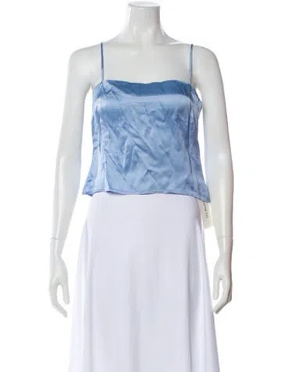 Pre-owned Ciao Lucia Square Neckline Sleeveless Top In Blue