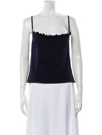 Pre-owned Ciao Lucia Square Neckline Sleeveless Top W/ Tags In Blue