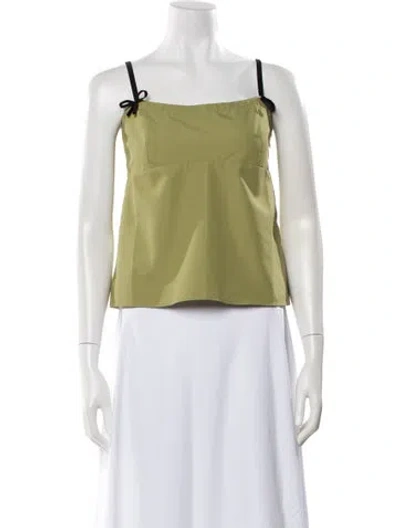 Pre-owned Ciao Lucia Square Neckline Sleeveless Top W/ Tags In Green