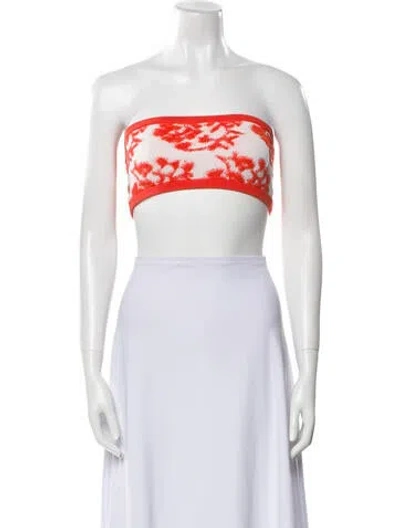 Pre-owned Ciao Lucia Strapless Crop Top In Orange