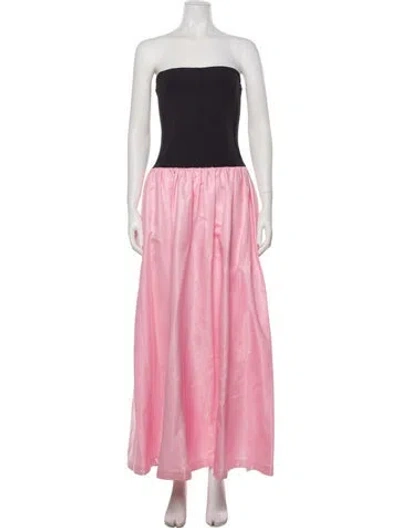Pre-owned Ciao Lucia Strapless Long Dress In Pink