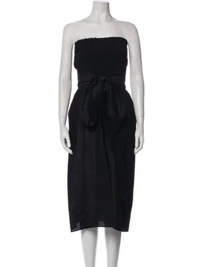 Pre-owned Ciao Lucia Strapless Mini Dress In Black