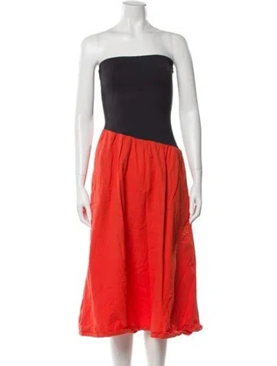 Pre-owned Ciao Lucia Strapless Mini Dress In Orange