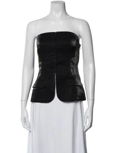 Pre-owned Ciao Lucia Strapless Top In Black
