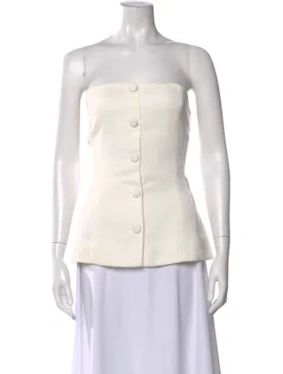 Pre-owned Ciao Lucia Strapless Top In White
