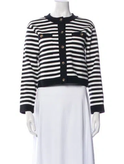 Pre-owned Ciao Lucia Striped Crew Neck Sweater In Black