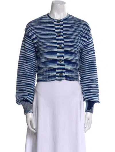 Pre-owned Ciao Lucia Striped Crew Neck Sweater In Blue