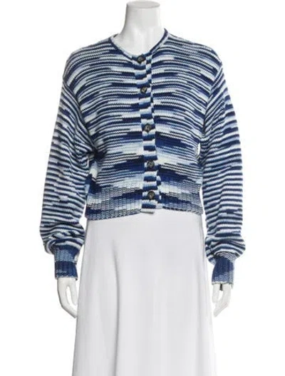 Pre-owned Ciao Lucia Striped Crew Neck Sweater In Blue