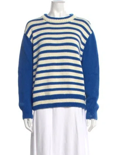 Pre-owned Ciao Lucia Striped Crew Neck Sweater In Blue
