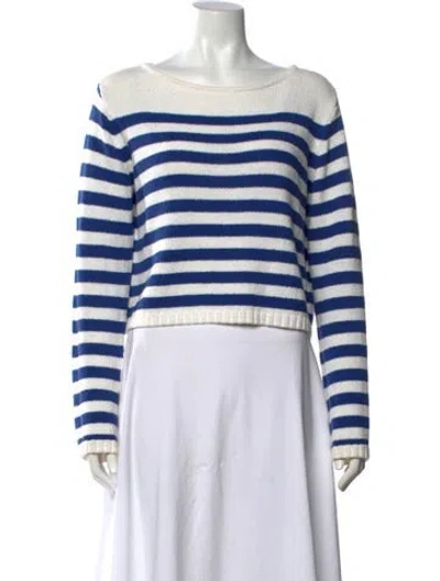 Pre-owned Ciao Lucia Striped Crew Neck Sweater In Blue