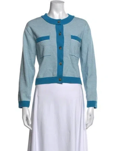 Pre-owned Ciao Lucia Striped Crew Neck Sweater In Blue