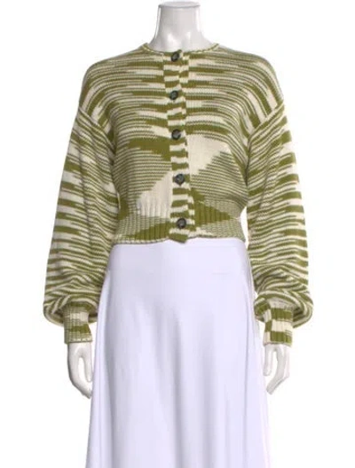 Pre-owned Ciao Lucia Striped Crew Neck Sweater In Green