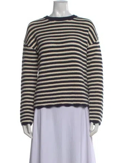 Pre-owned Ciao Lucia Striped Crew Neck Sweater W/ Tags In Neutral