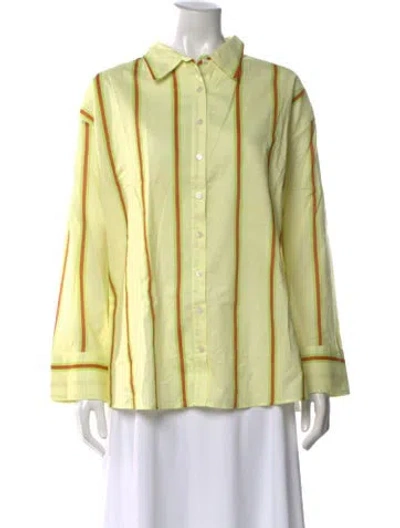 Pre-owned Ciao Lucia Striped Long Sleeve Blouse W/ Tags In Multi