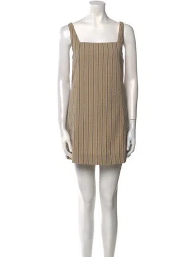 Pre-owned Ciao Lucia Striped Mini Dress W/ Tags In Neutral