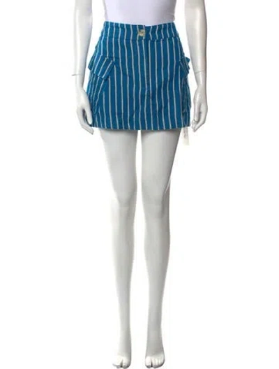 Pre-owned Ciao Lucia Striped Mini Skirt In Blue