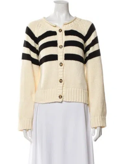 Pre-owned Ciao Lucia Striped Scoop Neck Sweater In Neutral