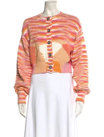 Pre-owned Ciao Lucia Striped Scoop Neck Sweater W/ Tags In Orange