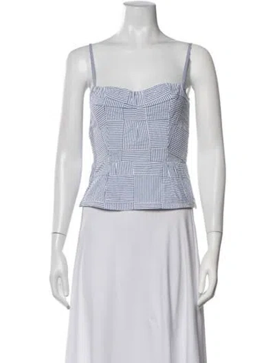 Pre-owned Ciao Lucia Striped Square Neckline Top In Neutrals