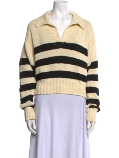 Pre-owned Ciao Lucia Striped V-neck Sweater In Multi