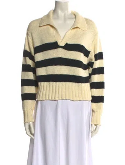Pre-owned Ciao Lucia Striped V-neck Sweater In Multi