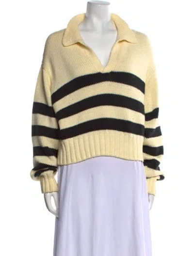 Pre-owned Ciao Lucia Striped V-neck Sweater In Neutral