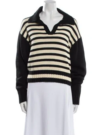 Pre-owned Ciao Lucia Striped V-neck Sweater In Neutral