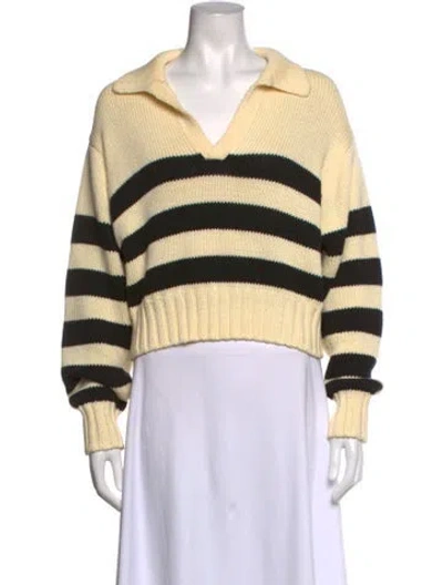 Pre-owned Ciao Lucia Striped V-neck Sweater In Neutrals
