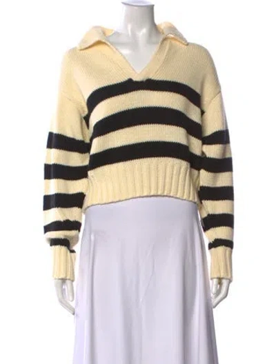 Pre-owned Ciao Lucia Striped V-neck Sweater In Neutrals