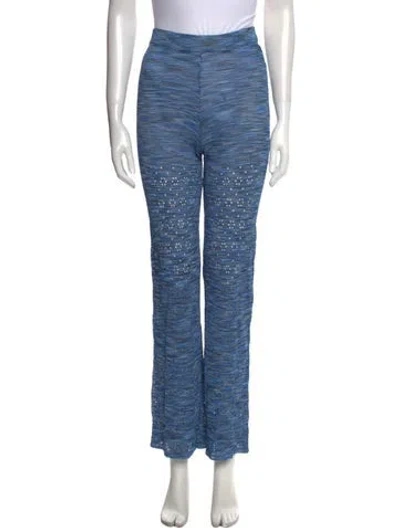 Pre-owned Ciao Lucia Striped Wide Leg Pants In Blue