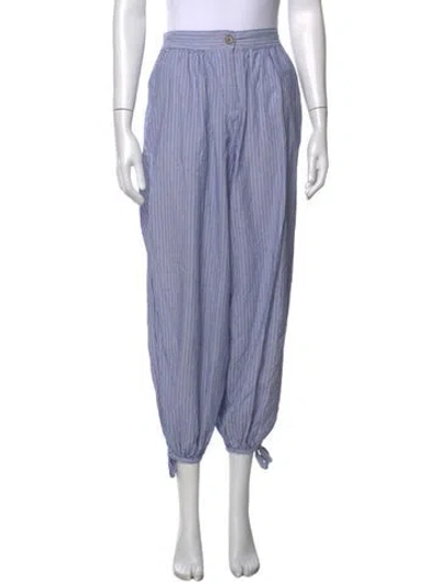 Pre-owned Ciao Lucia Striped Wide Leg Pants In Blue