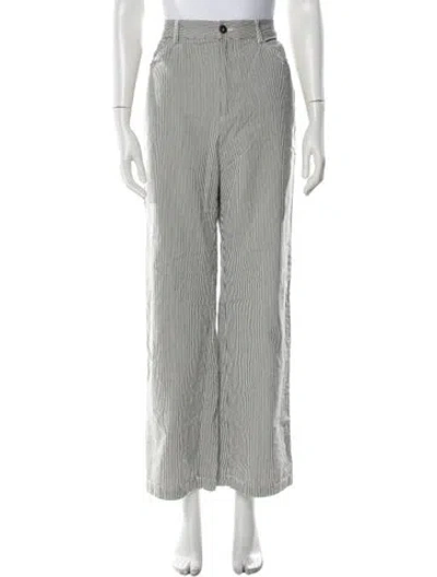 Pre-owned Ciao Lucia Striped Wide Leg Pants In Gray
