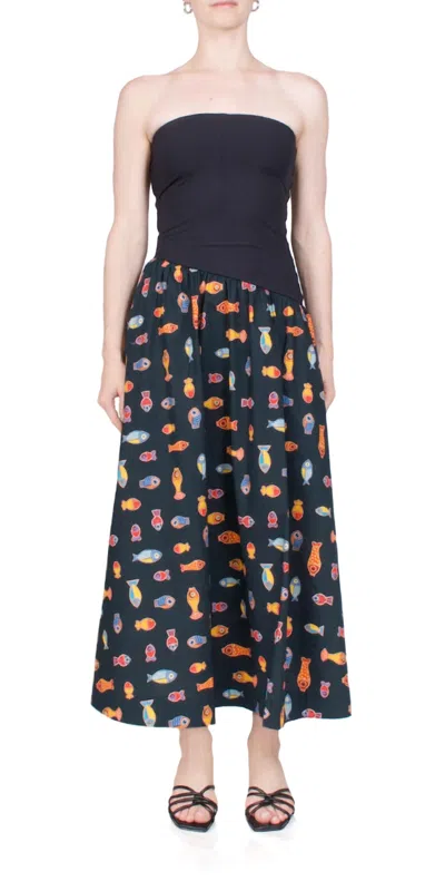 Ciao Lucia Tadeo Dress In Pesce In Multi