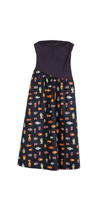 Ciao Lucia Tadeo Dress Pesce In Black