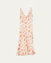 Ciao Lucia Tejat Floral V-neck Midi Dress In Bouquet