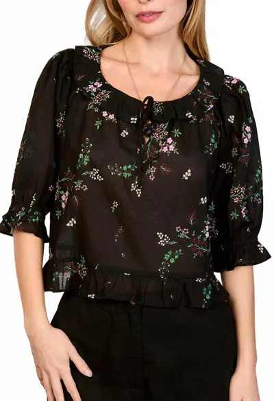 Ciao Lucia Thora Printed Top In Black