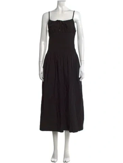 Pre-owned Ciao Lucia Tie Neck Midi Length Dress W/ Tags In Black