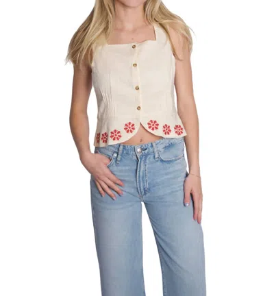Ciao Lucia Timir Top In Ivory In Multi