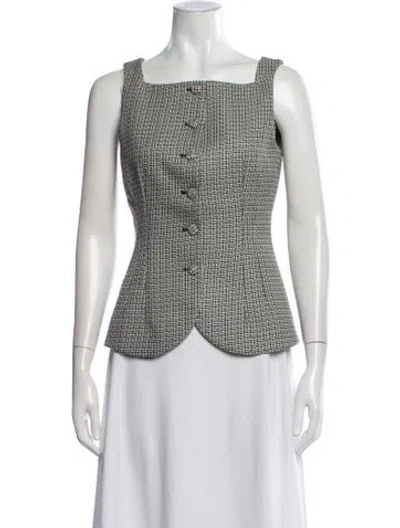 Pre-owned Ciao Lucia Tweed Pattern Vest W/ Tags In Multi