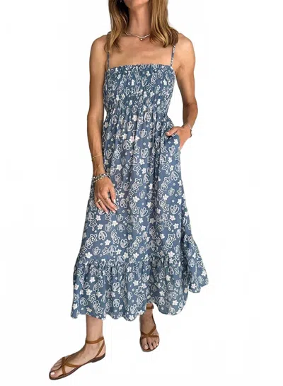 Ciao Lucia Umbria Semi-sheer Dress In Tidepool In Multi