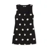 Ciao Lucia Virginie Polka-dot Button-front Dress In Black